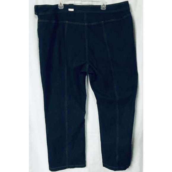 New Venezia Women's 26 Dark Wash Blue Stretch Trouser Jeans Wide Straight - Picture 3 of 6